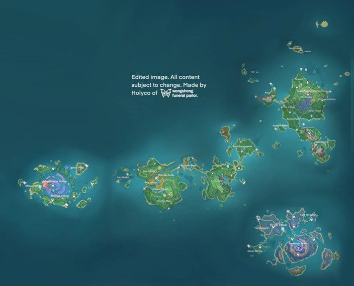 Mapa de Inazuma Completo