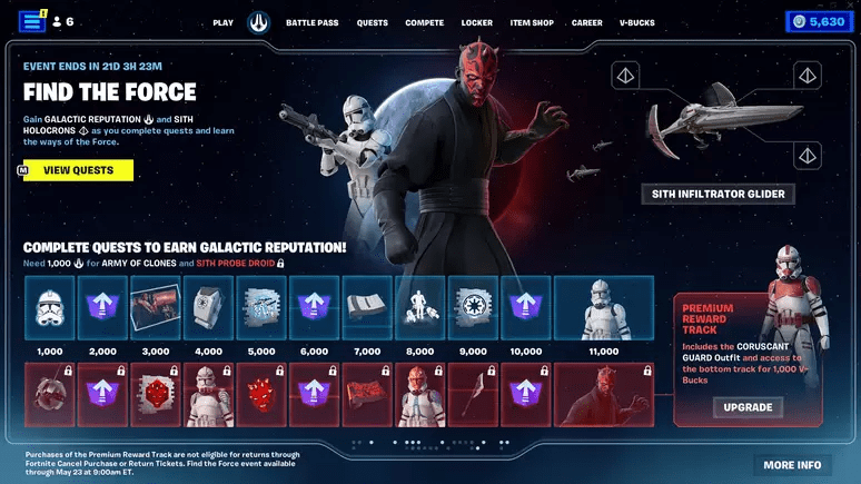 Fortnite: Evento de Star Wars Terá Uma Skin Gratuita no Game!