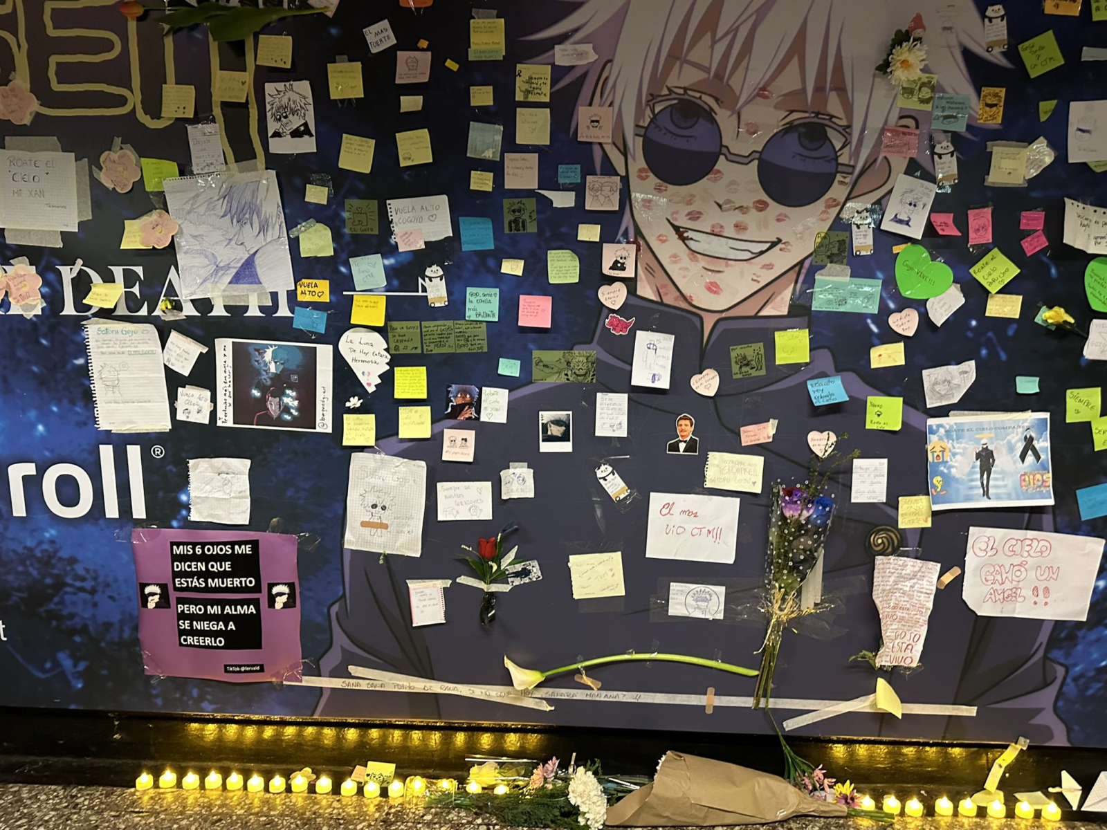 Jujutsu Kaisen: Outdoor de Gojo Satoru é Usado como Memorial no Chile Mas Policia Interfere