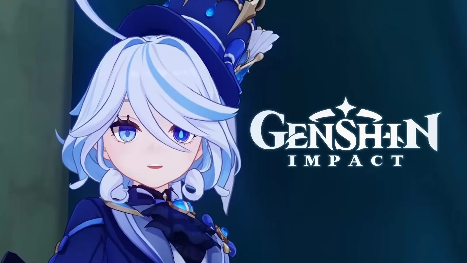 Genshin Impact Artista da Vida a Furina em uma Arte Feito a Giz